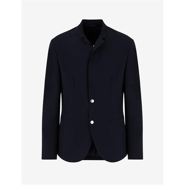 Geaca Armani Exchange AX guru collar pentru barbati bleumarin albastru