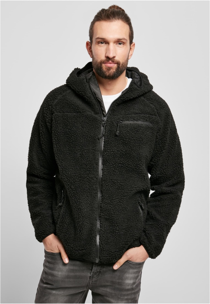 Geaca casual Teddyfleece negru Brandit