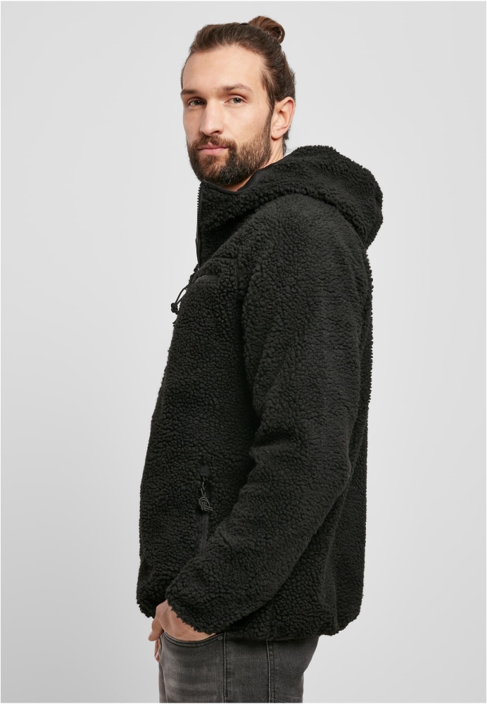 Geaca casual Teddyfleece negru Brandit