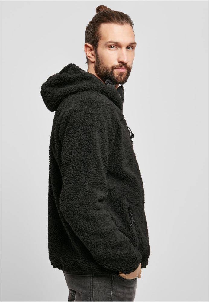 Geaca casual Teddyfleece negru Brandit