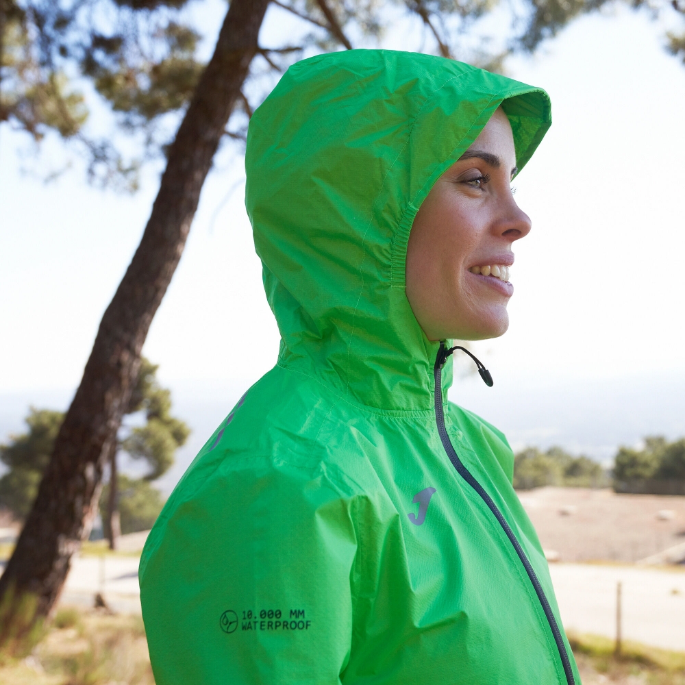 Geaca de ploaie Joma R-city Iconic Fluor verde fosforescent