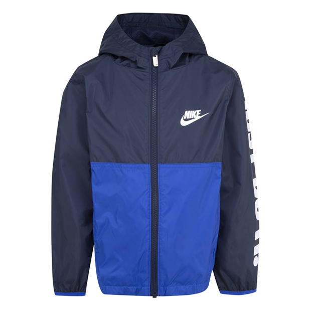 Geaca pentru vant Nike JDI pentru Bebelusi albastru bleumarin