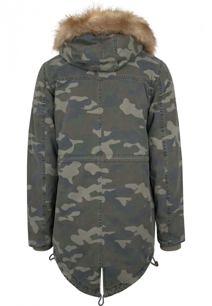 Geci groase Garment Washed Camo wood camuflaj Urban Classics