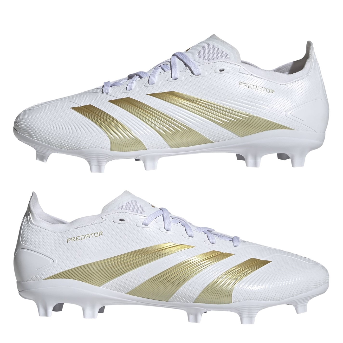 Ghete adidas Predator 24 League Firm Ground alb auriu bge