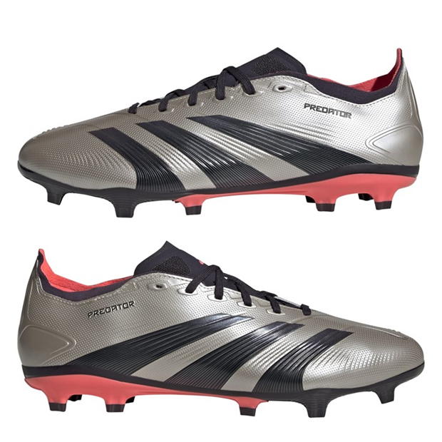 Ghete adidas Predator 24 League Firm Ground argintiu negru