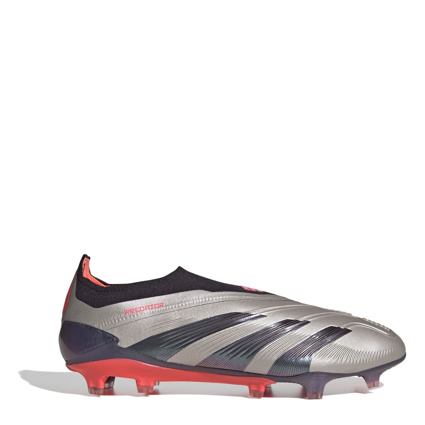 Ghete de fotbal adidas 24 Predator Elite Firm Ground argintiu negru