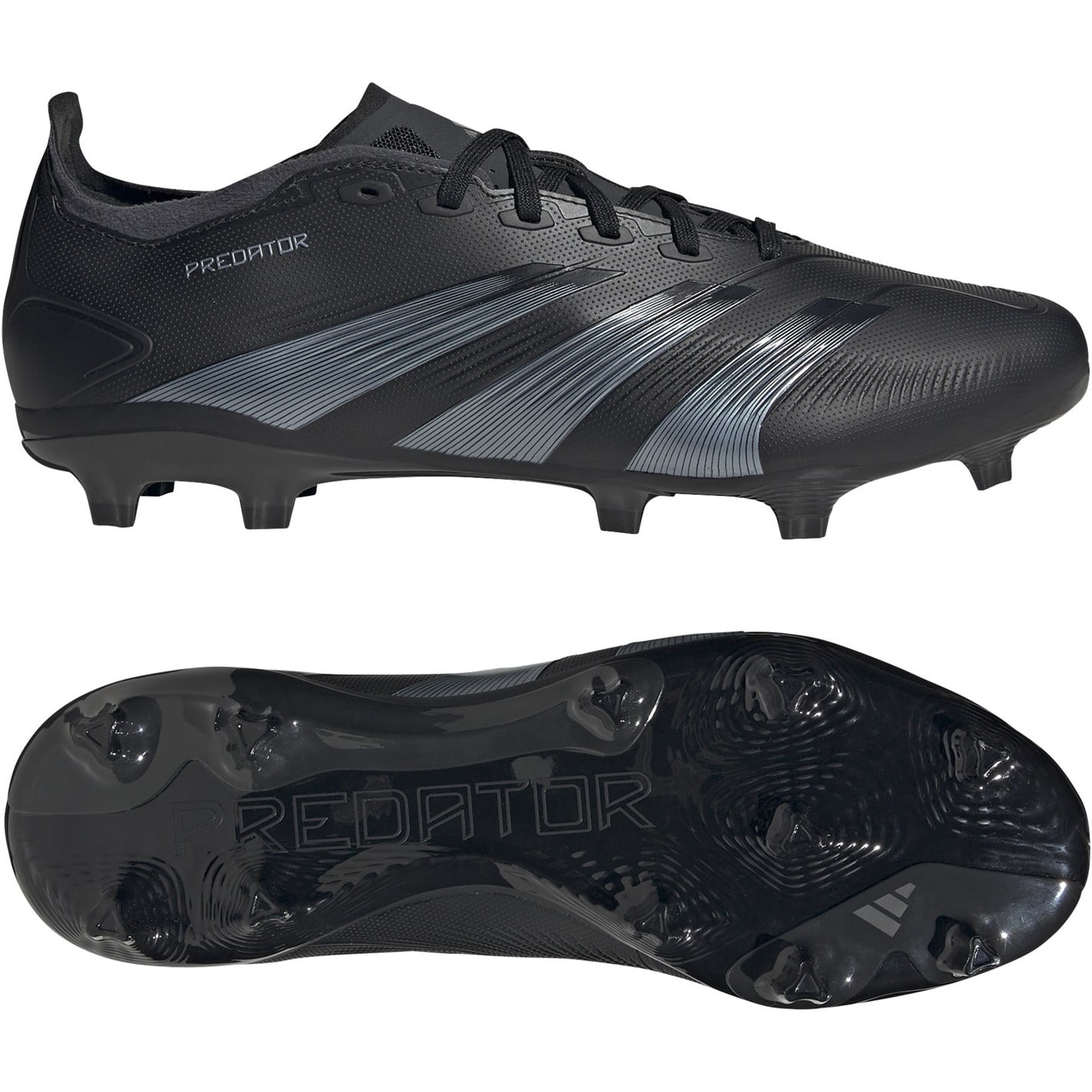 Ghete de fotbal adidas adidas Predator League Firm Ground negru gri