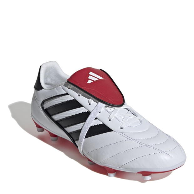 Ghete de fotbal adidas Copa Glora II Foldover Tongue Firm Ground alb negru rosu