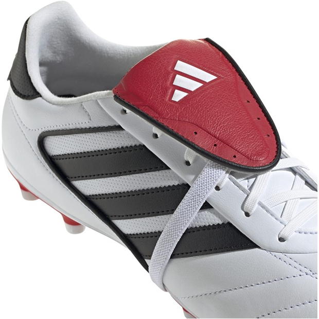 Ghete de fotbal adidas Copa Glora II Foldover Tongue Firm Ground alb negru rosu