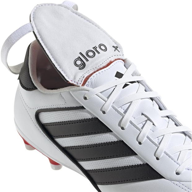 Ghete de fotbal adidas Copa Glora II Foldover Tongue Firm Ground alb negru rosu