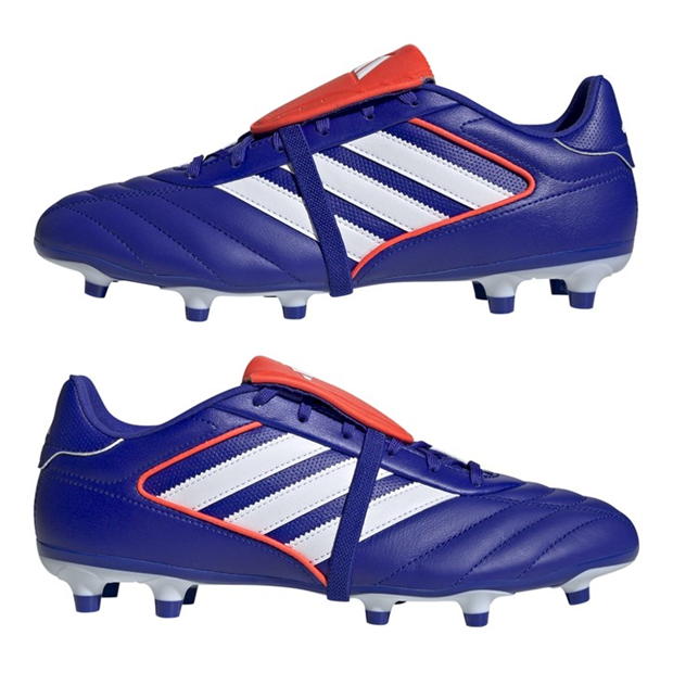 Ghete de fotbal adidas Copa Glora II Foldover Tongue Firm Ground albastru alb rosu