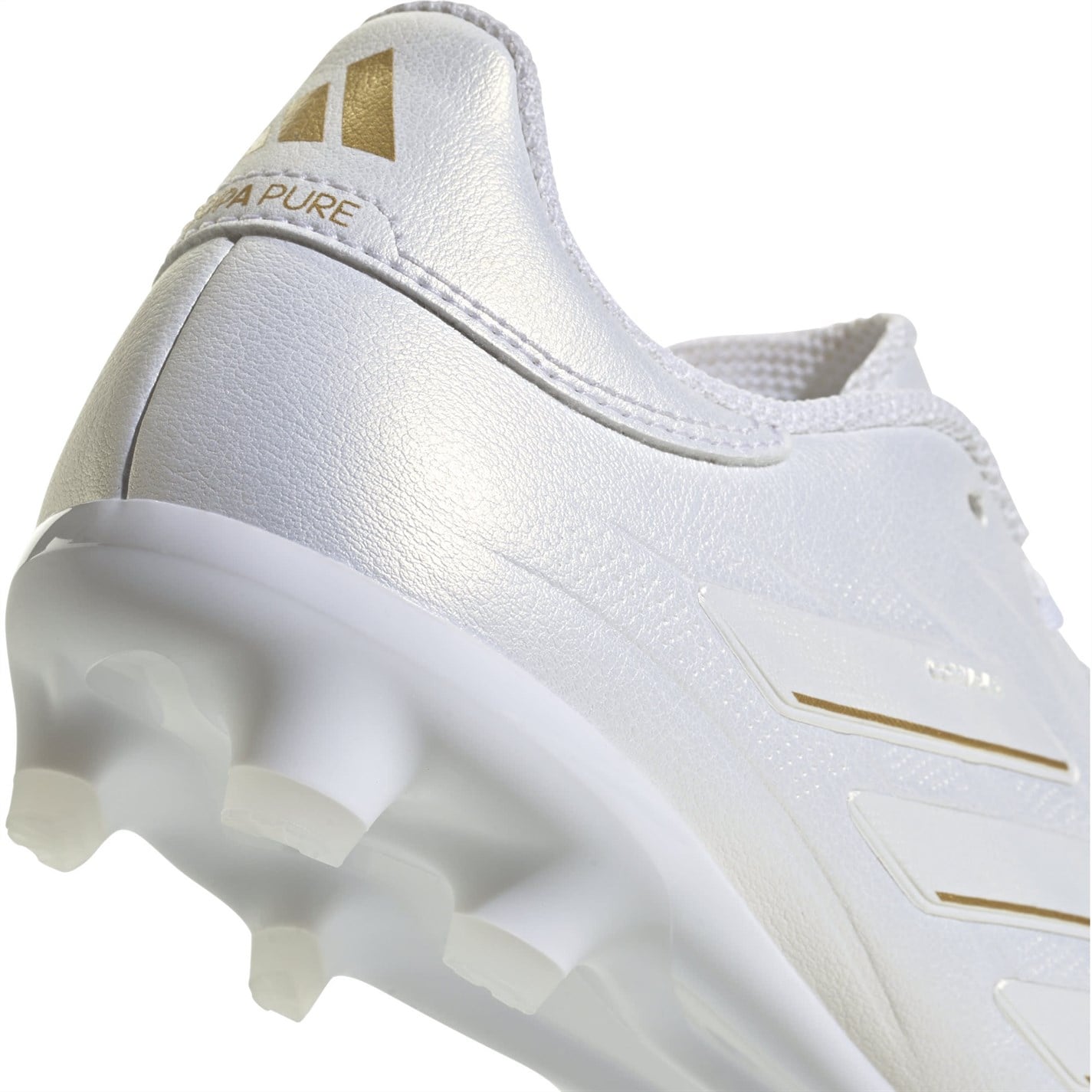 Ghete de fotbal adidas Copa Pure 2 League Juniors Firm Ground alb auriu