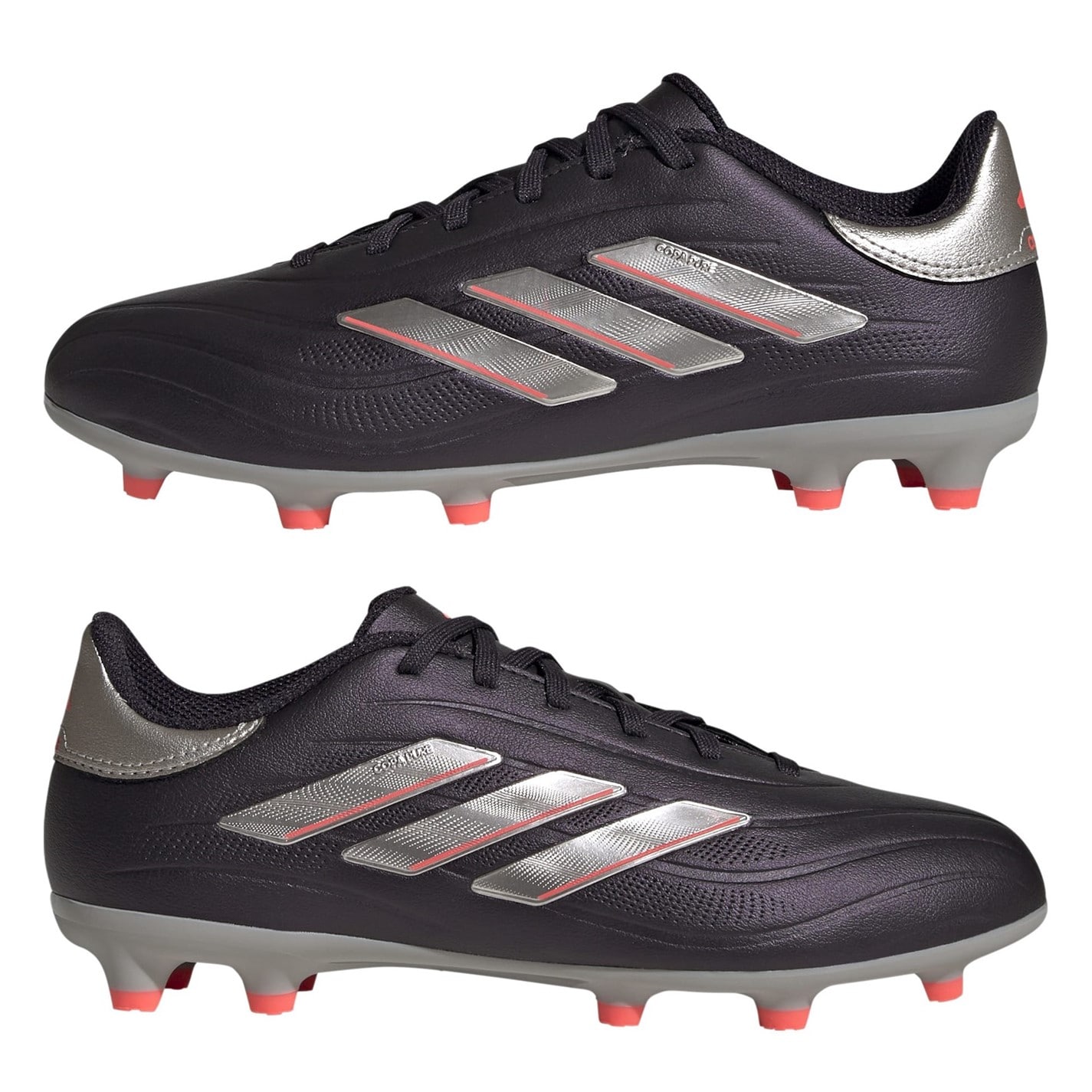 Ghete de fotbal adidas Copa Pure 2 League Juniors Firm Ground negru argintiu