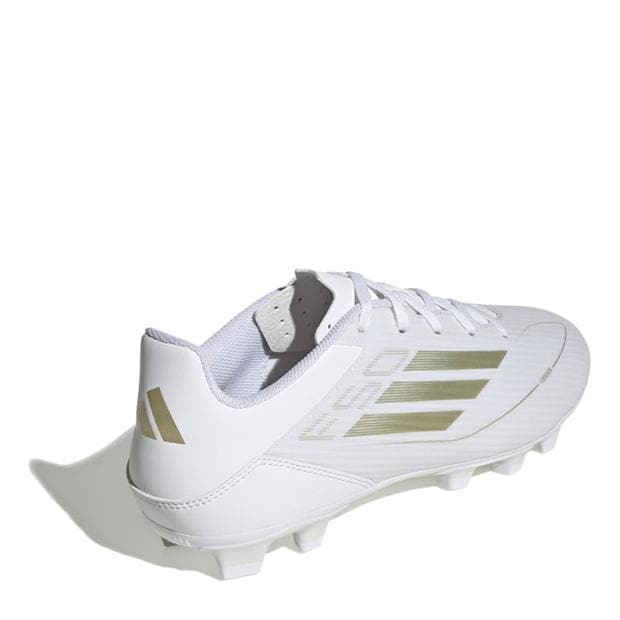 Ghete de fotbal adidas F50 Club Firm Ground alb auriu