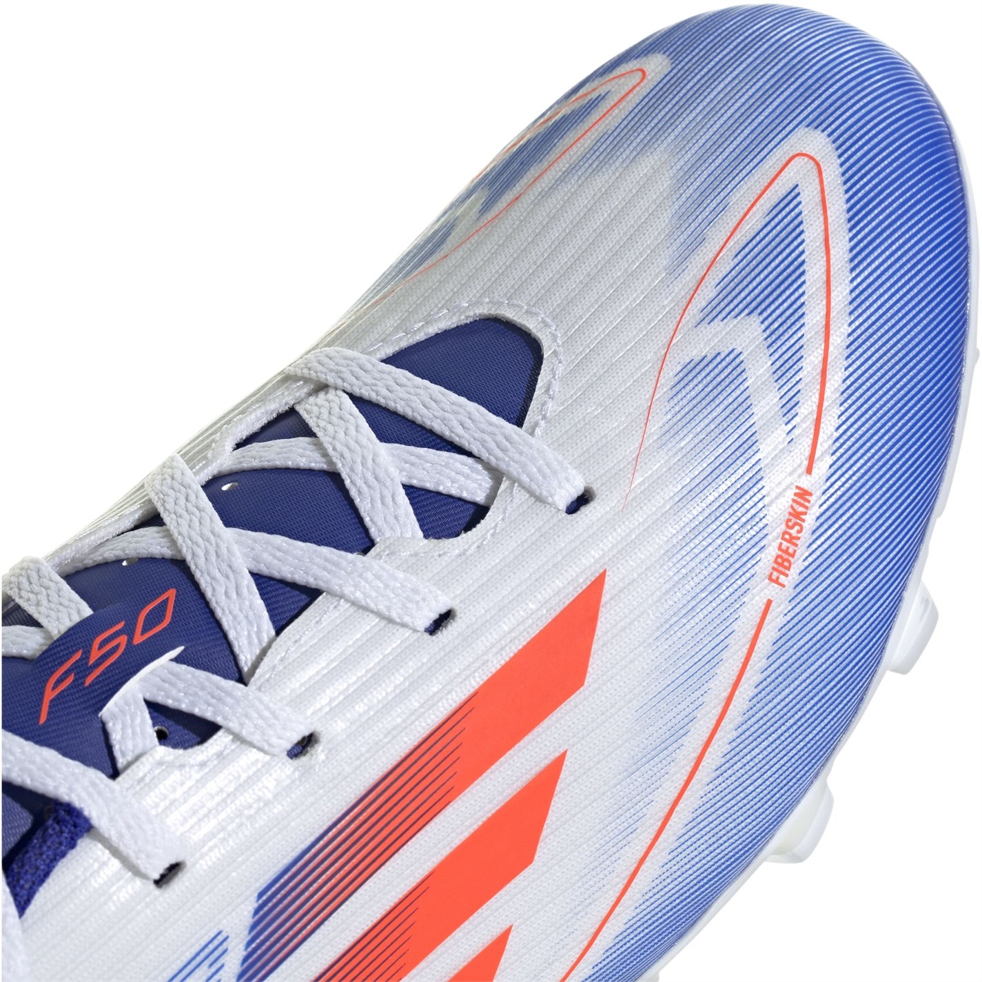 Ghete de fotbal adidas F50 Club Firm Ground alb rosu albastru