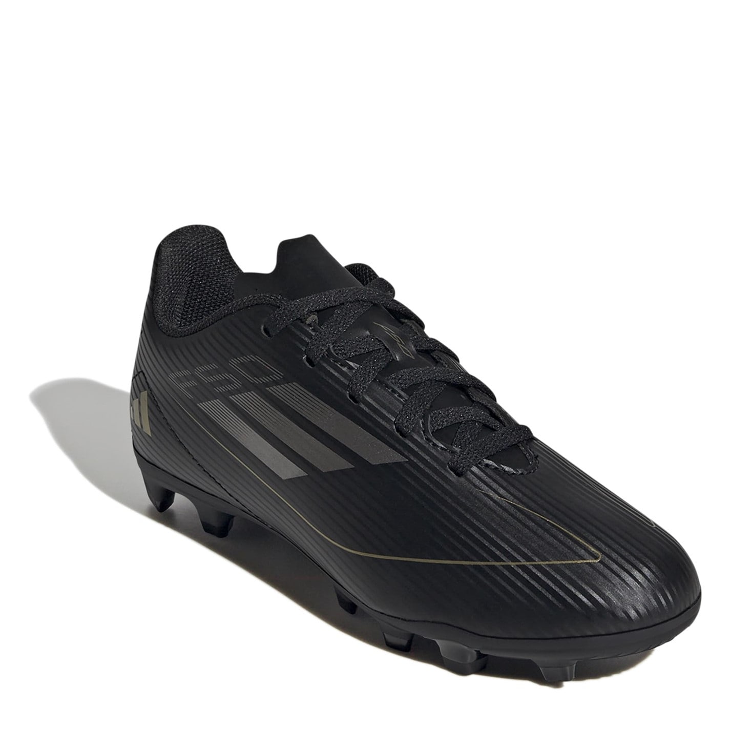 Ghete de fotbal adidas F50 Club Firm Ground pentru Copii negru argintiu