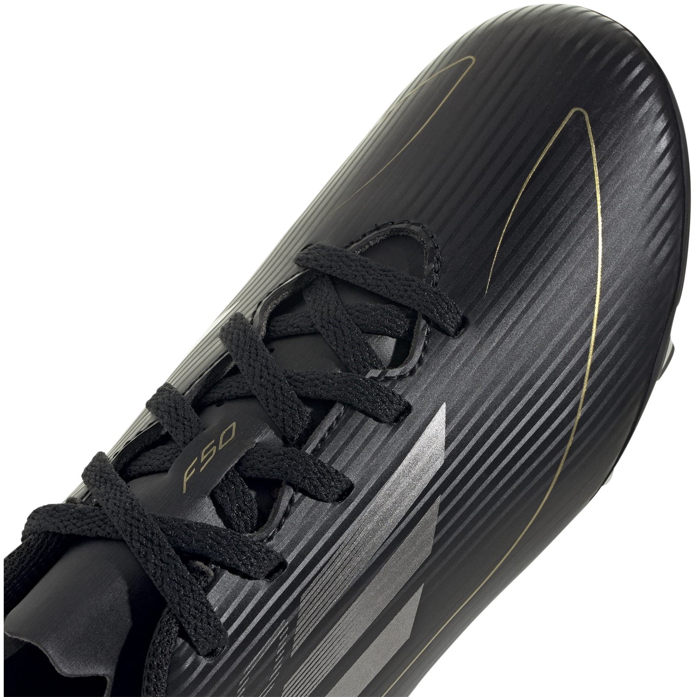 Ghete de fotbal adidas F50 Club Firm Ground pentru Copii negru argintiu