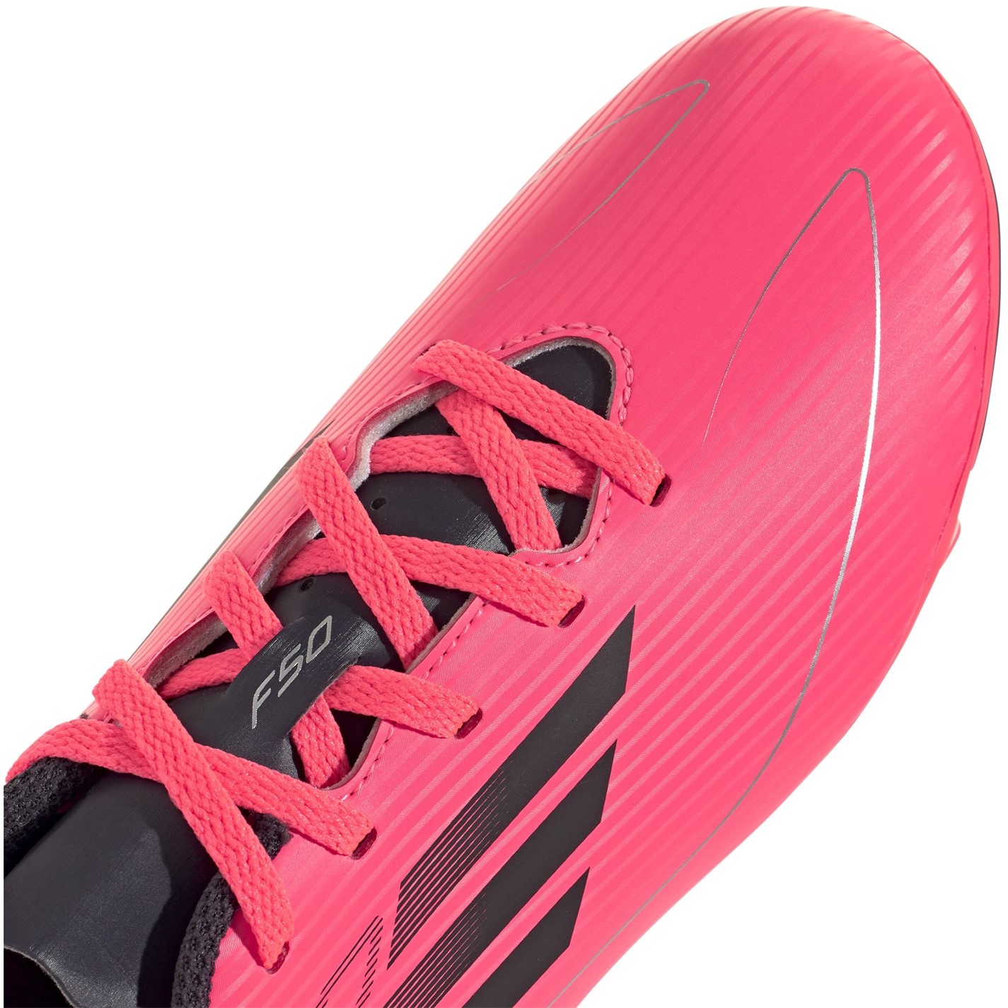 Ghete de fotbal adidas F50 Club Firm Ground pentru copii roz negru