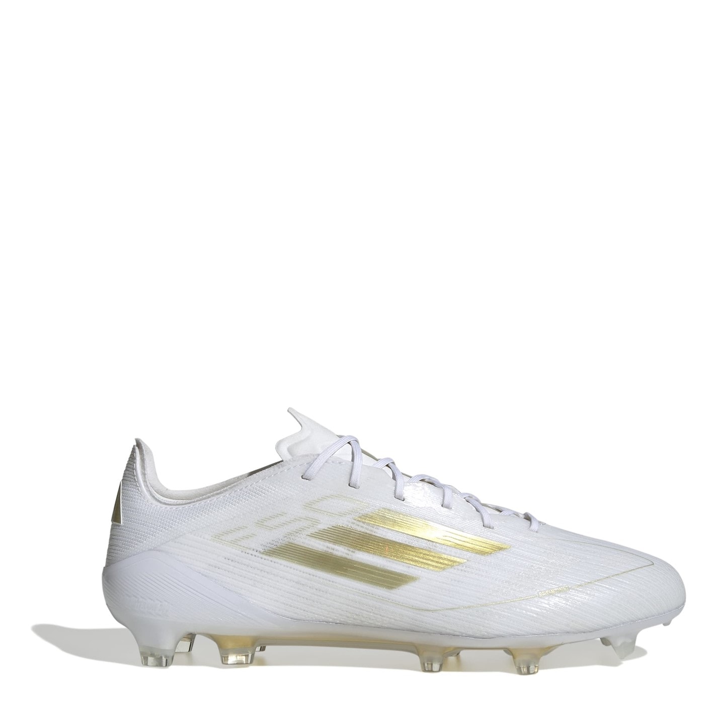 Ghete de fotbal adidas F50 Elite Firm Ground alb auriu