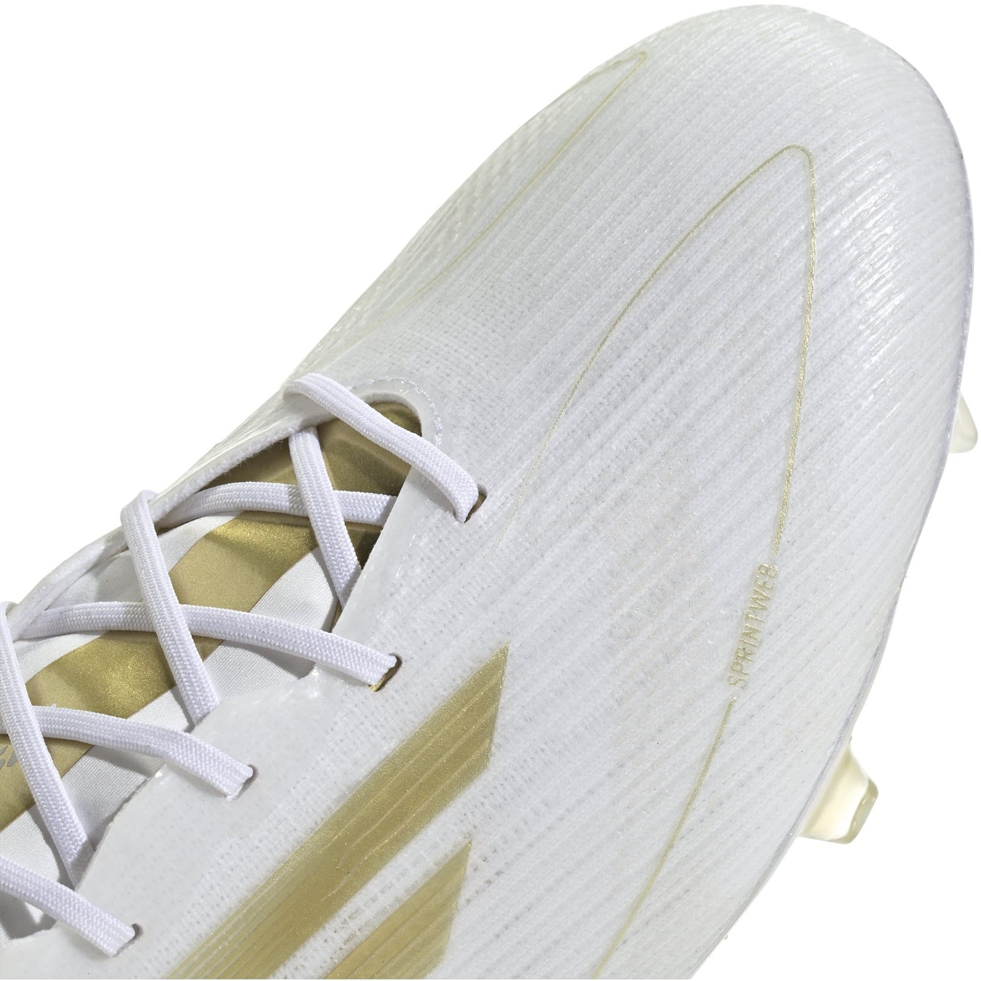 Ghete de fotbal adidas F50 Elite Firm Ground alb auriu