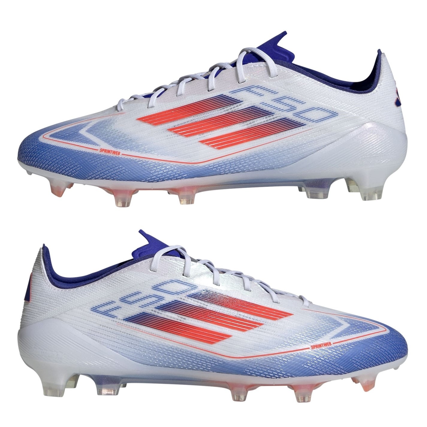 Ghete de fotbal adidas F50 Elite Firm Ground alb rosu albastru