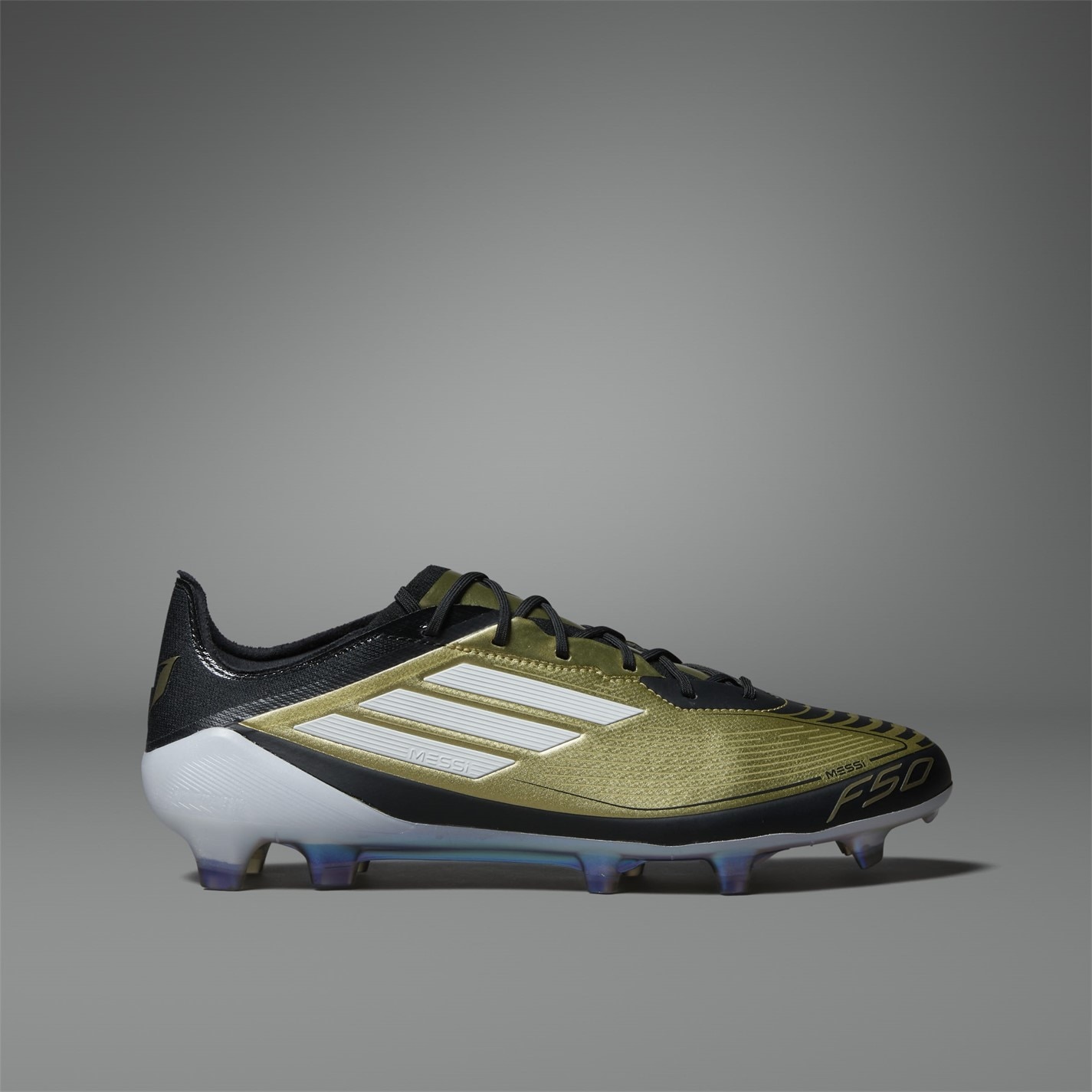 Ghete de fotbal adidas F50 Elite Firm Ground auriu negru