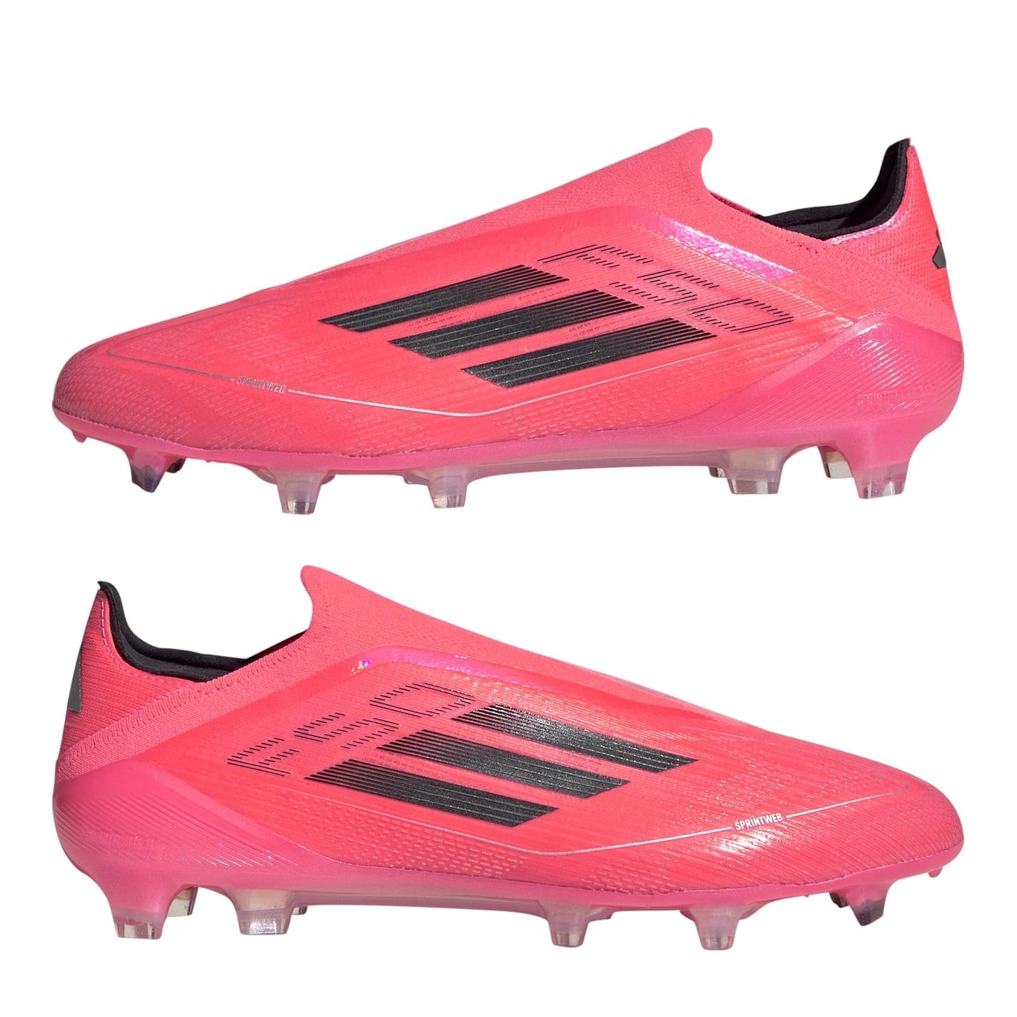 Ghete de fotbal adidas F50 Elite Laceless Firm Ground roz negru