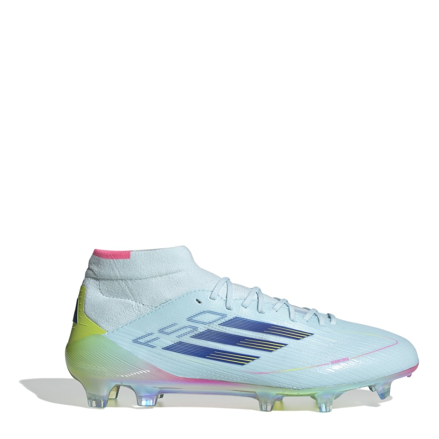 Ghete de fotbal adidas F50 Elite Mid-Cut Firm Ground pentru femei albastru galben