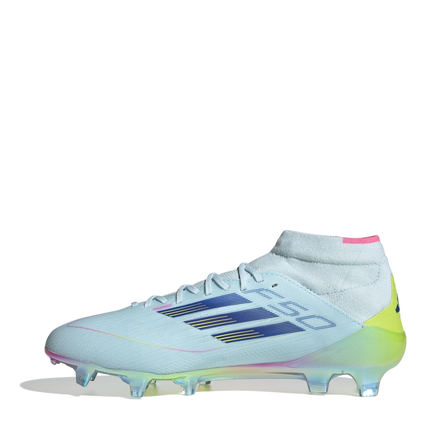 Ghete de fotbal adidas F50 Elite Mid-Cut Firm Ground pentru femei albastru galben