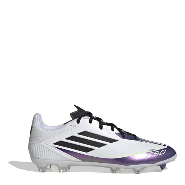 Ghete de fotbal adidas F50 League Firm Ground alb mov