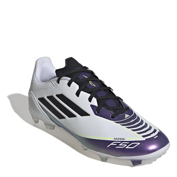 Ghete de fotbal adidas F50 League Firm Ground alb mov