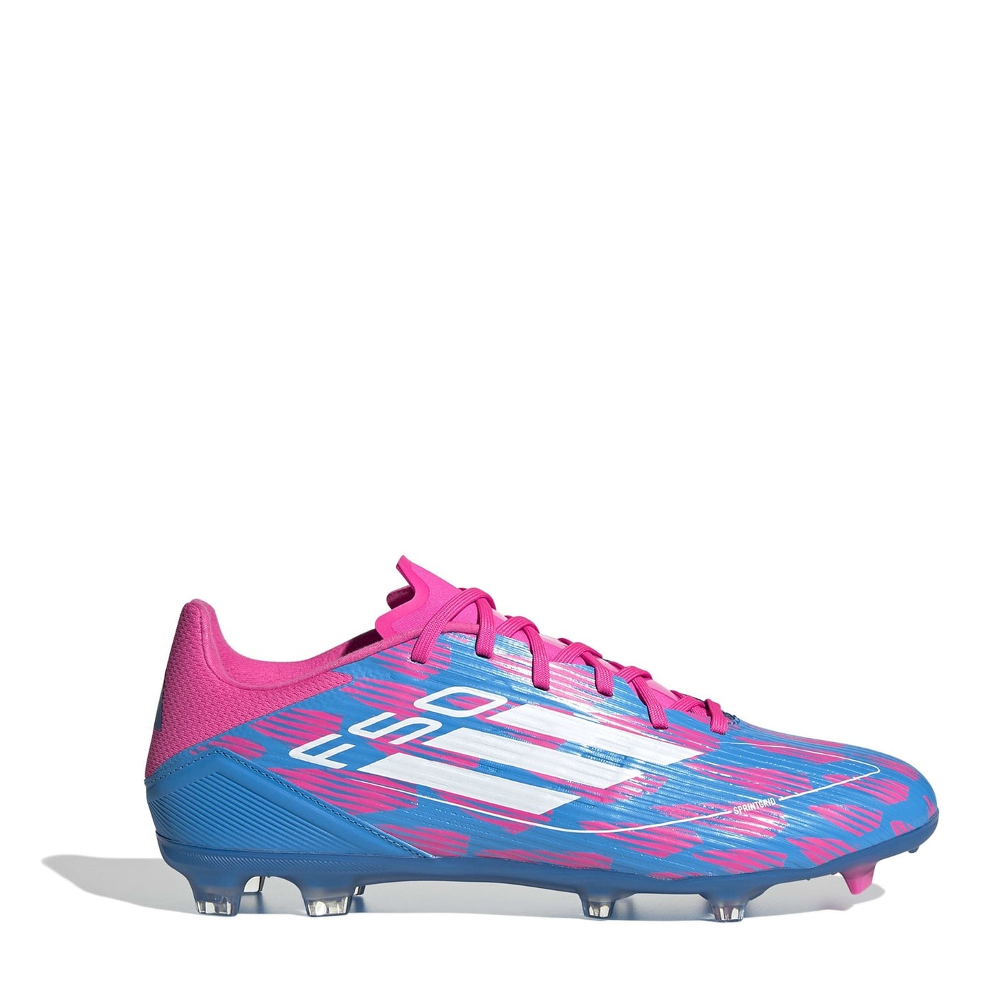 Ghete de fotbal adidas F50 League Firm Ground albastru roz