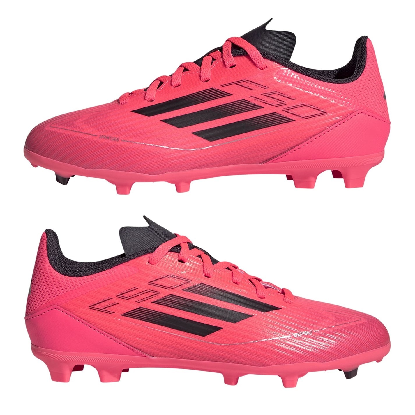 Ghete de fotbal adidas F50 League Firm Ground pentru Copii roz negru