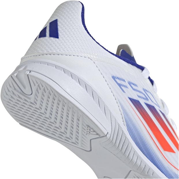 Ghete de fotbal adidas F50 League Indoor pentru copii alb rosu albastru