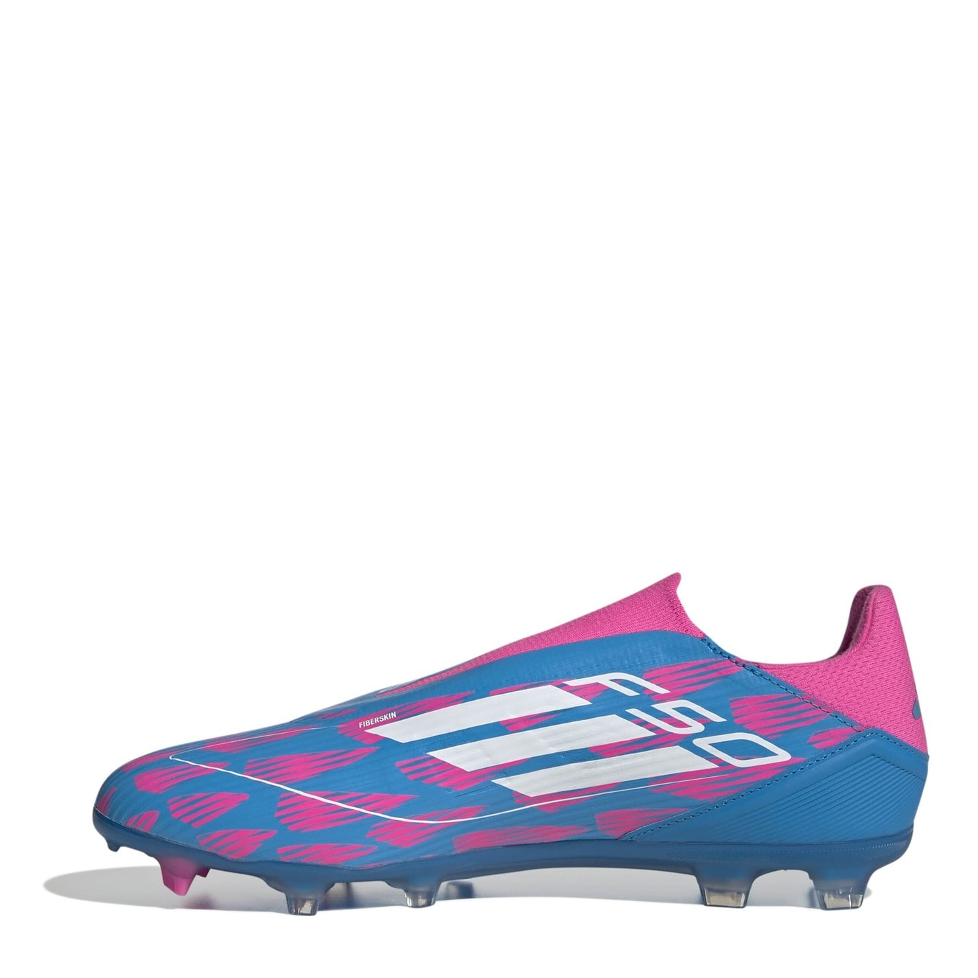 Ghete de fotbal adidas F50 League Laceless Firm Ground albastru roz