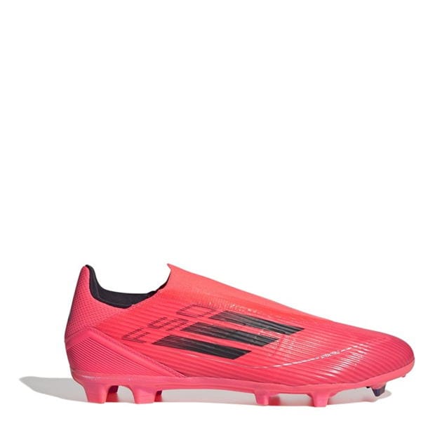 Ghete de fotbal adidas F50 League Laceless Firm Ground roz negru