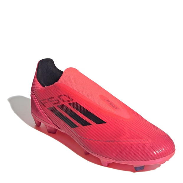 Ghete de fotbal adidas F50 League Laceless Firm Ground roz negru