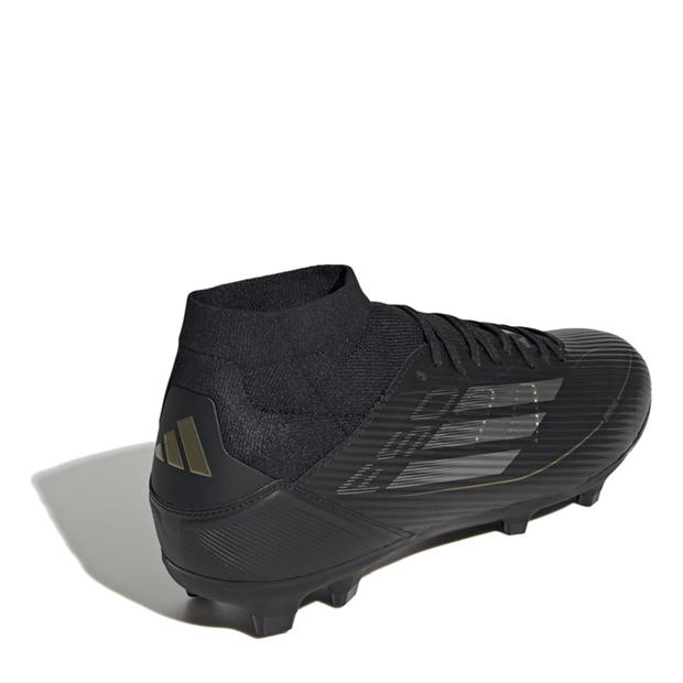 Ghete de fotbal adidas F50 League Mid-Cut Firm Ground negru argintiu