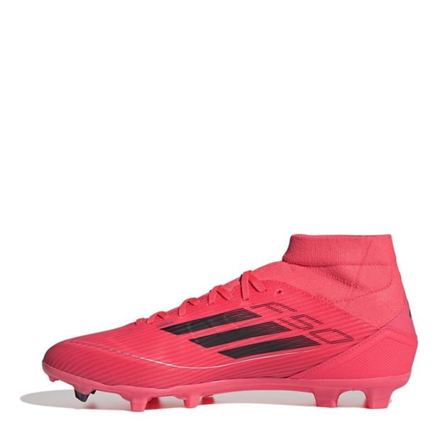 Ghete de fotbal adidas F50 League Mid-Cut Firm Ground roz negru