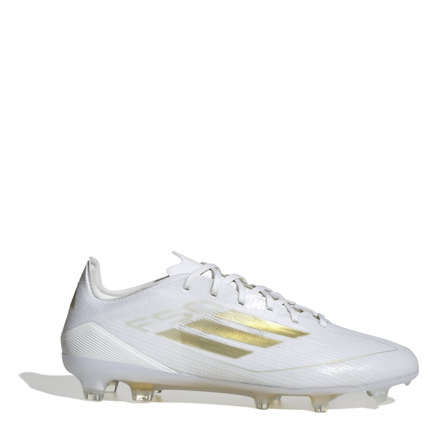 Ghete de fotbal adidas F50 Pro Firm Ground alb auriu