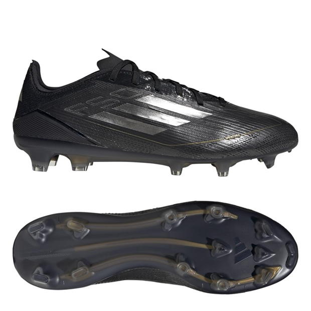 Ghete de fotbal adidas F50 Pro Firm Ground negru argintiu