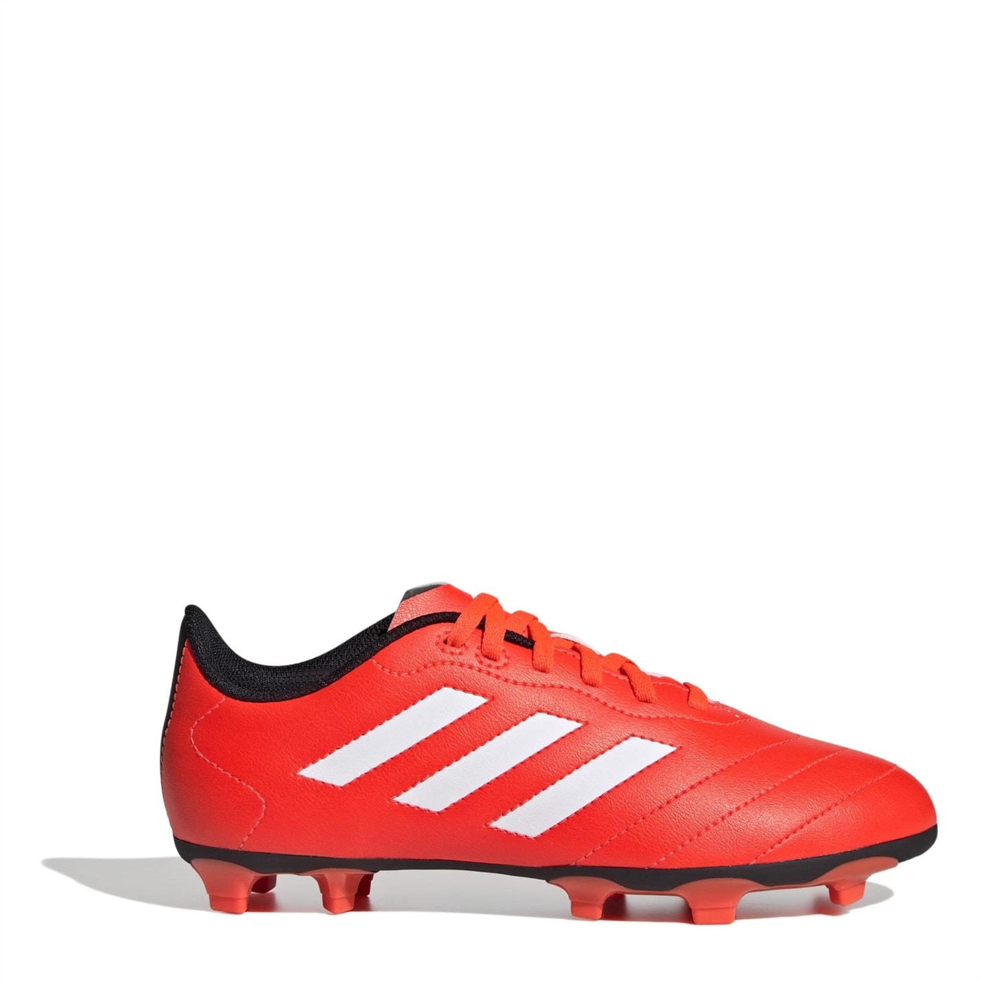 Ghete de fotbal adidas Goletto VIII Firm Ground pentru Copii rosu alb negru