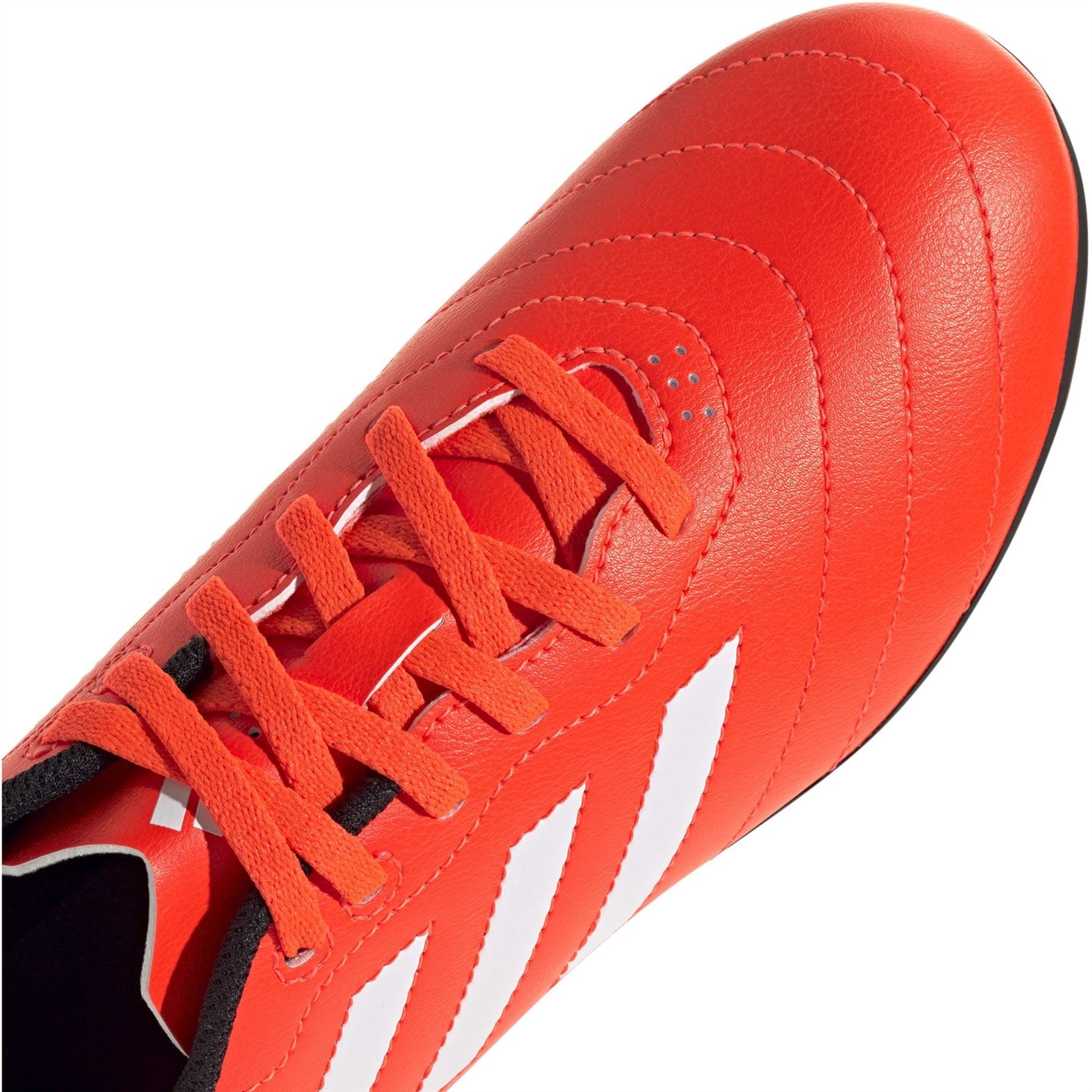 Ghete de fotbal adidas Goletto VIII Firm Ground pentru Copii rosu alb negru