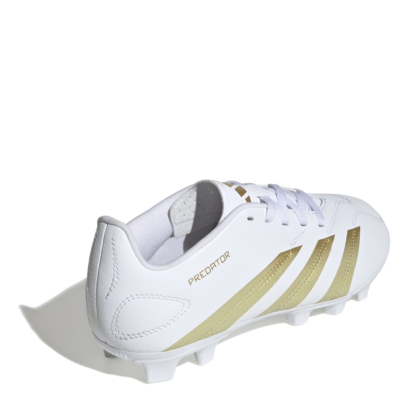 Ghete de fotbal adidas Predator 24 Club Flexible Ground pentru copii alb auriu