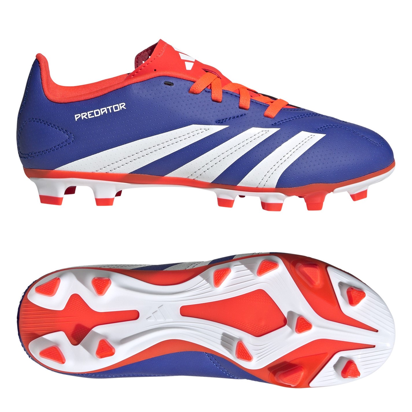 Ghete de fotbal adidas Predator 24 Club Flexible Ground pentru Copii albastru alb rosu