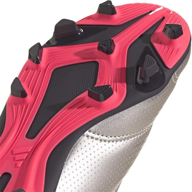 Ghete de fotbal adidas Predator 24 Club Flexible Ground pentru Copii argintiu negru