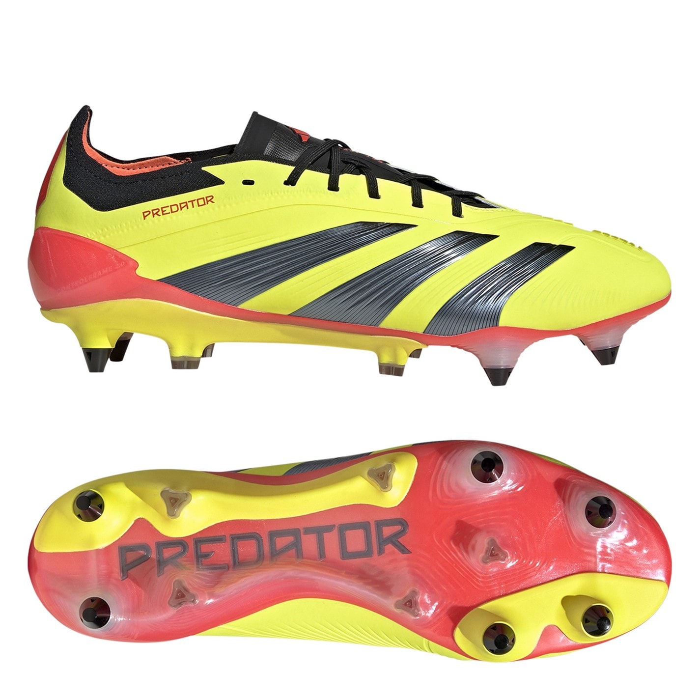 Ghete de fotbal adidas Predator 24 Elite gazon sintetic galben negru rosu