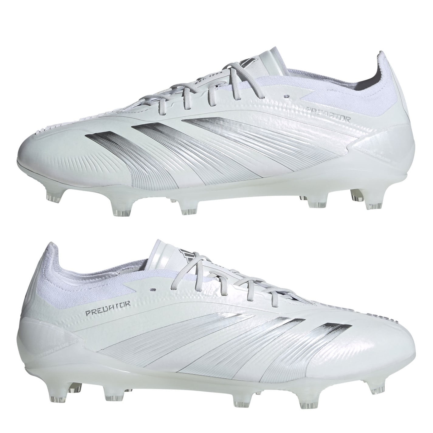 Ghete de fotbal adidas Predator 24 Elite Low Firm Ground alb argintiu