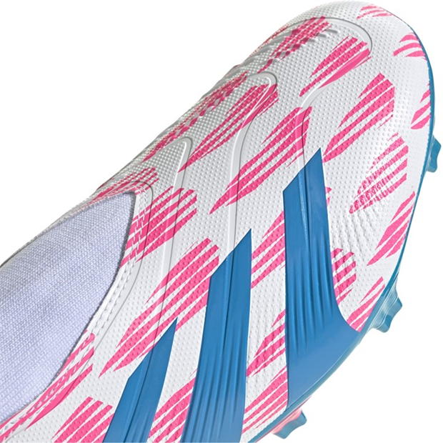 Ghete de fotbal adidas Predator 24 League Laceless Firm Ground alb roz