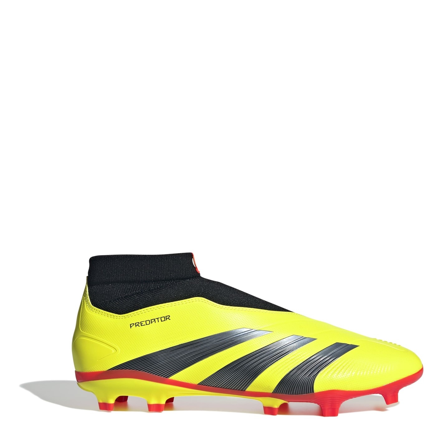 Ghete de fotbal adidas Predator 24 League Laceless Firm Ground galben negru rosu